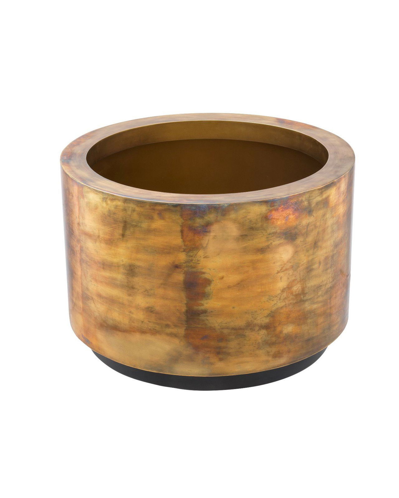 Jasper planteringslåda rund antik mässing OUTLET