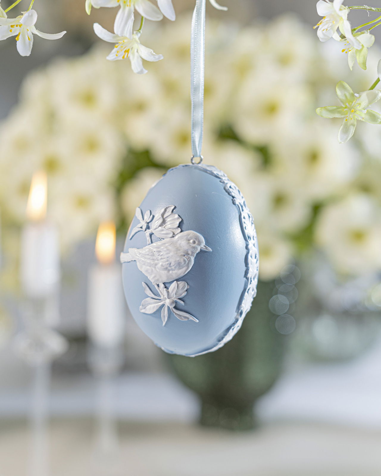 Ofelia osterei hängende dekoration blau