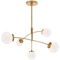 Prescott Mobile Chandelier Soft Brass/White Medium