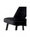 Cliff Dining Chairs Roche Black Velvet Set of 2