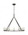 Darlana Large Single Ring Chandelier Aged Iron