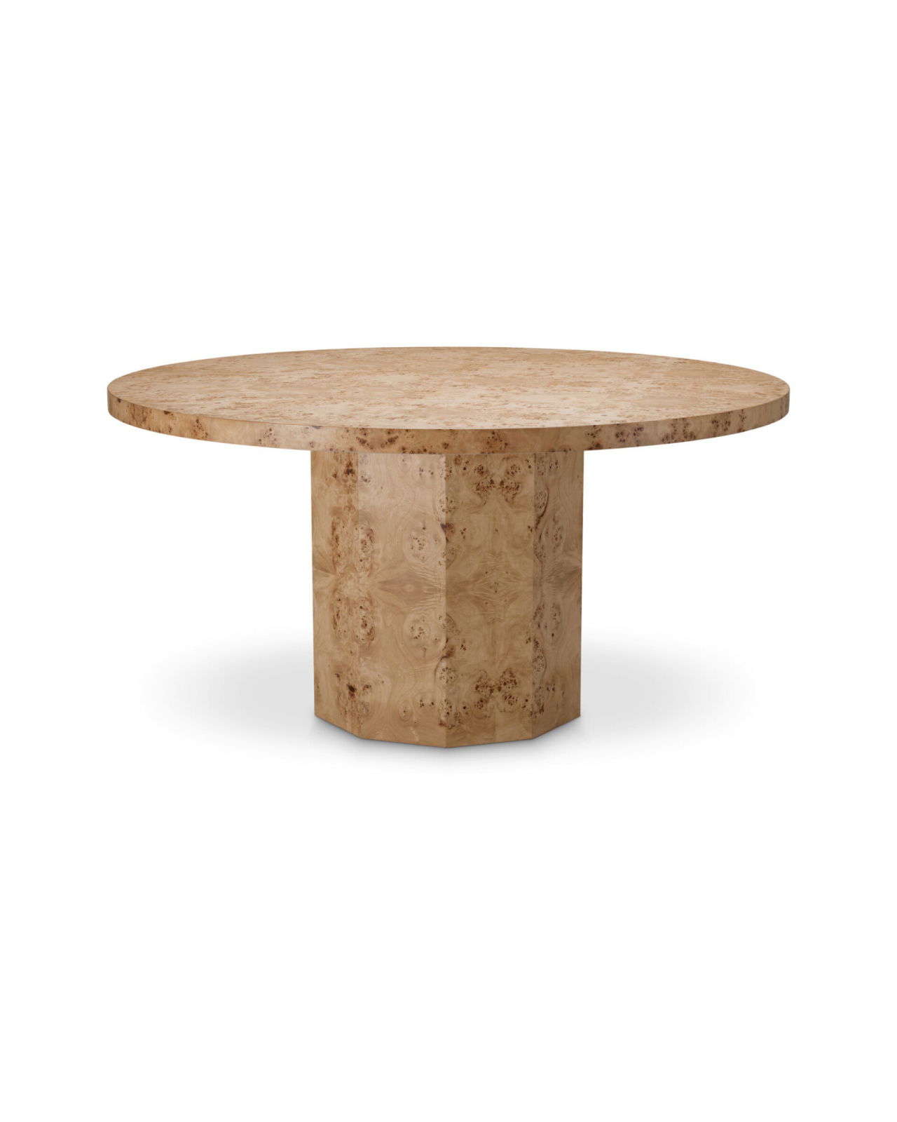 Kingsgrove Esstisch light brown mappa burl