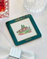 Clubhouse Coasters Green/White 6-pack