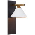 Cleo Sconce Bronze and Antique Brass/Matte White