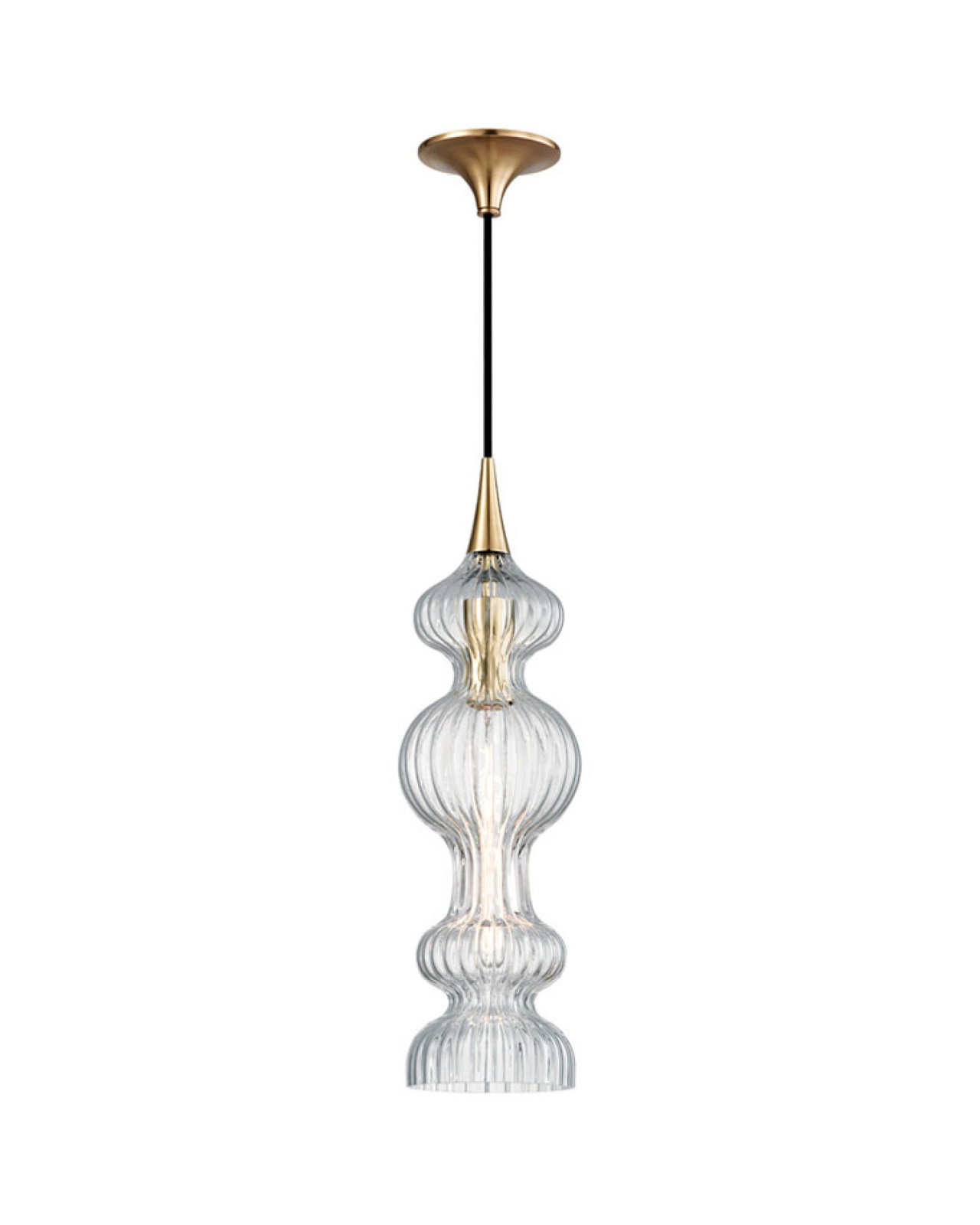 Pomfret Pendant Aged Brass