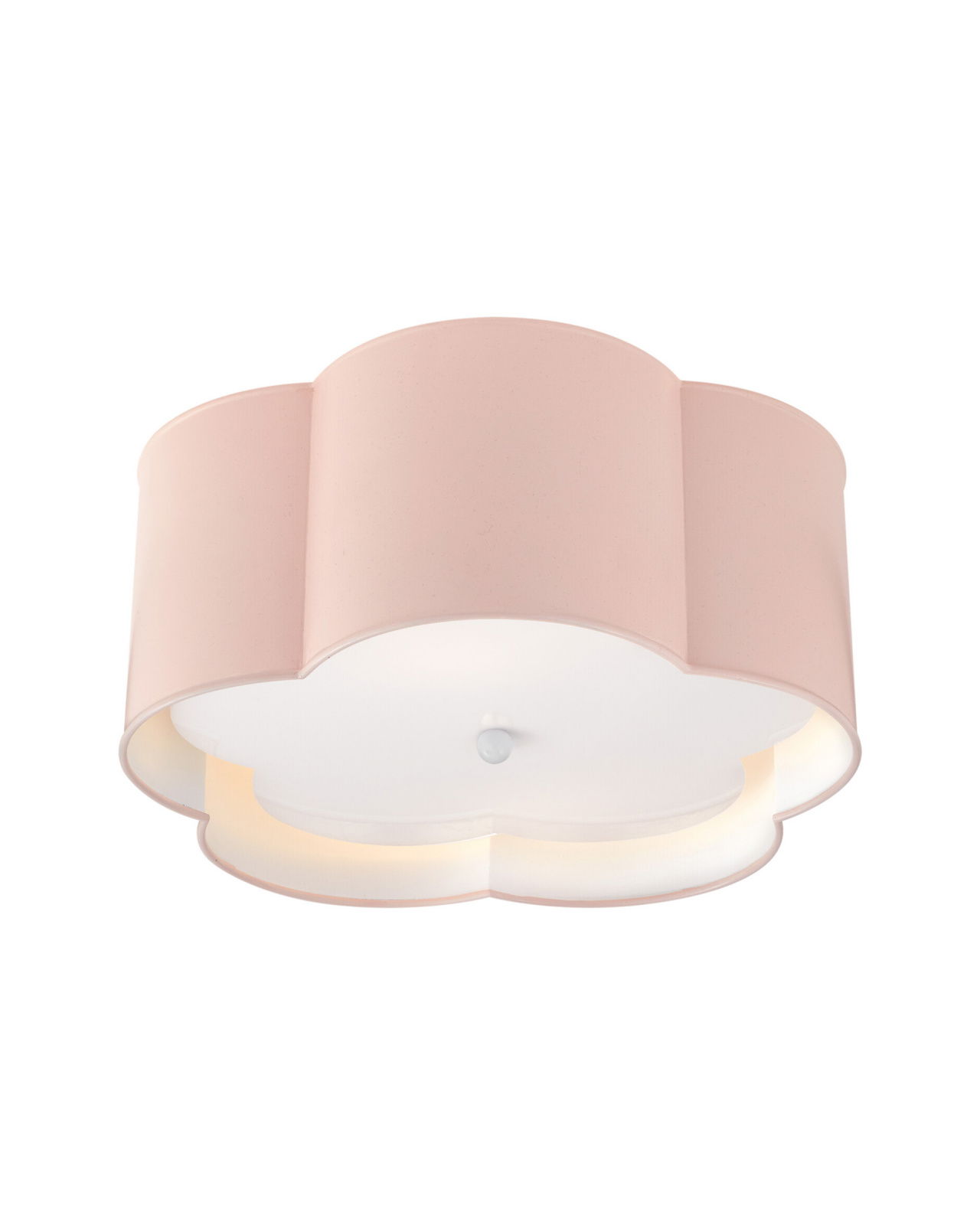 Bryce Flush Mount Pink and White Medium