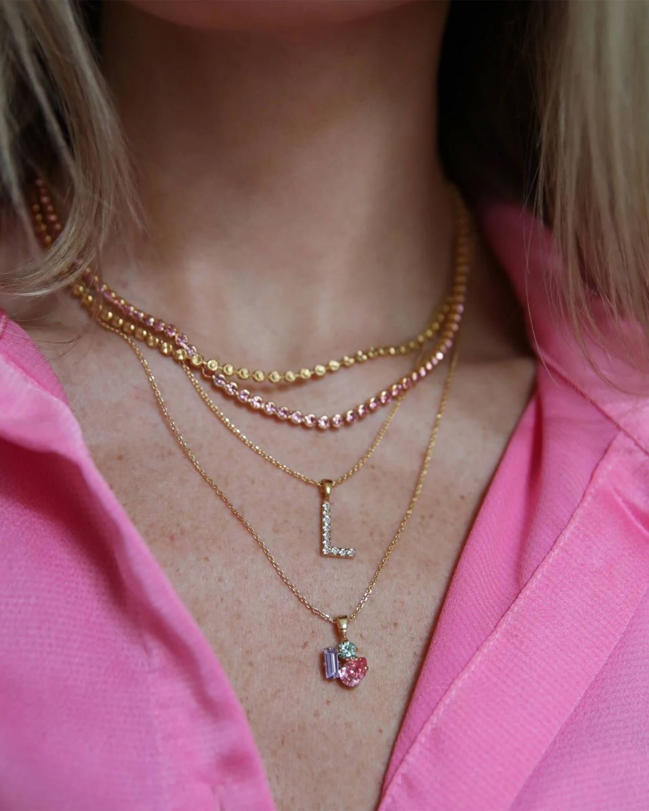 Isa necklace pastel combo