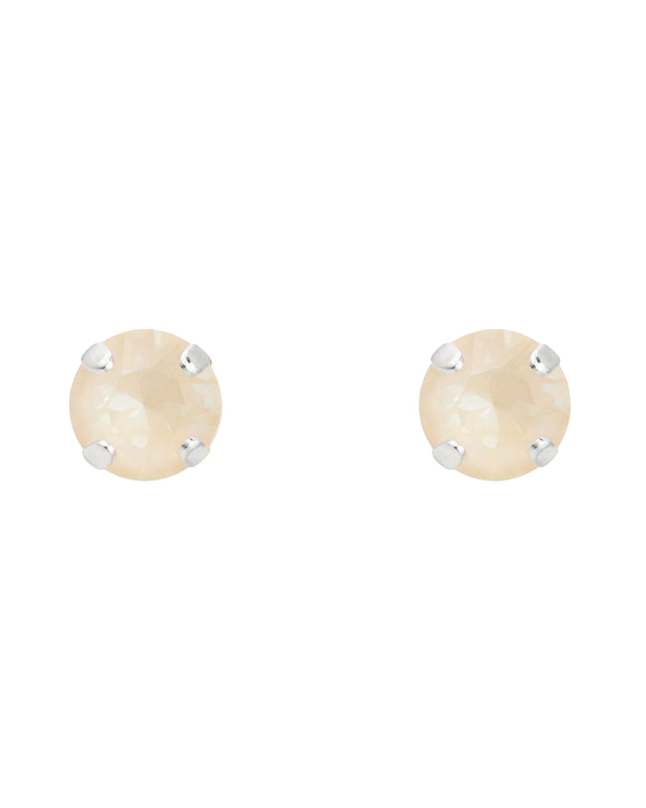 Mini Stud Earrings rhodium Linen Ignite