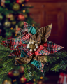 Eleanor kerstbloem kerstboomversiering tartan