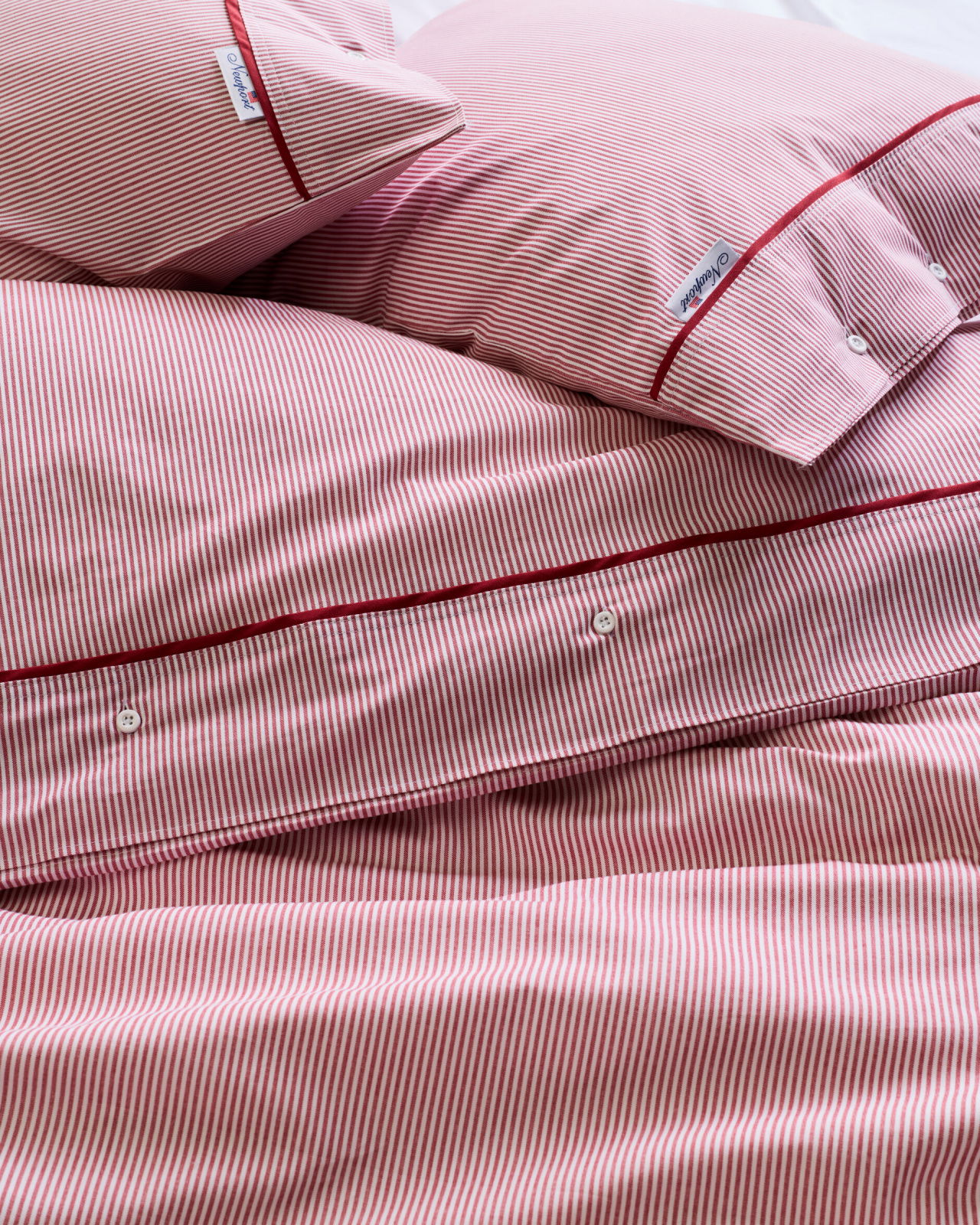 Riverhead Bettbezug-Set Rot/Weiß