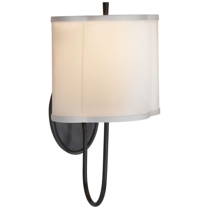 Simple Scallop Wall Sconce Bronze