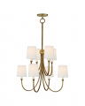 Reed Chandelier Antique Brass L