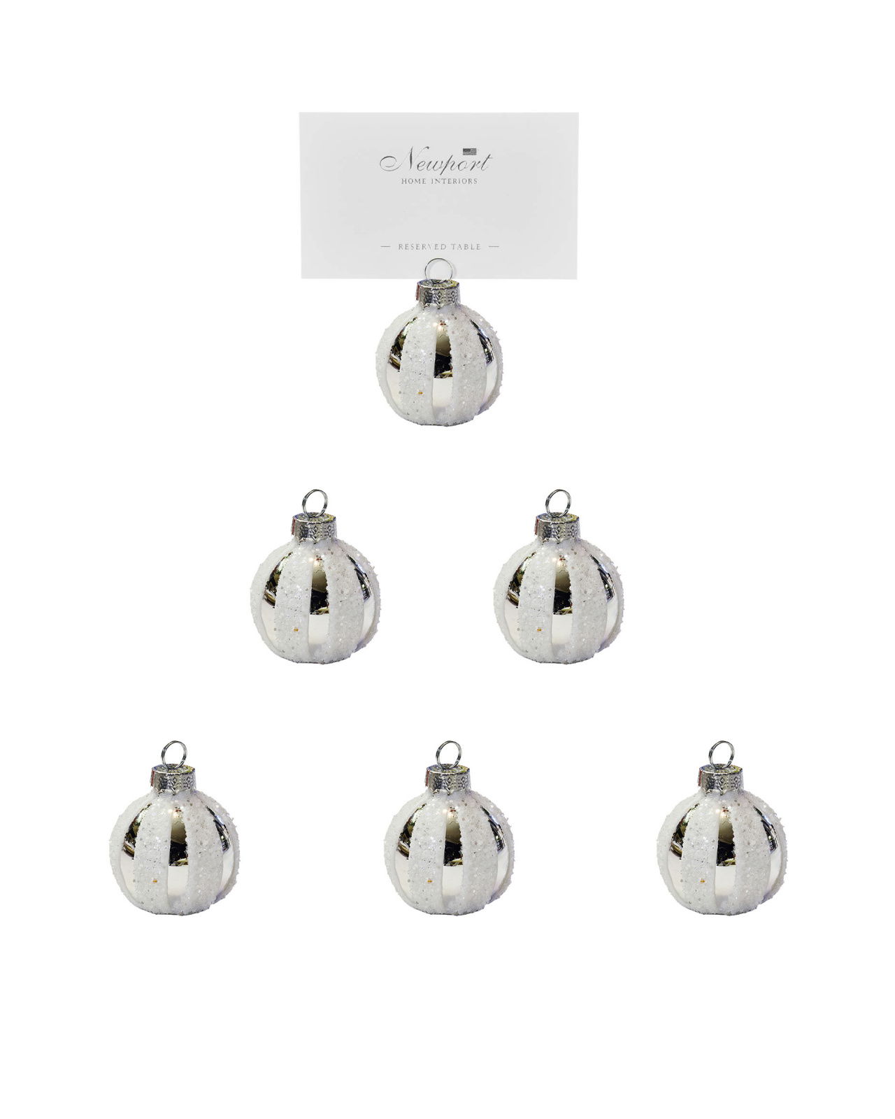 Finn naamkaartjeshouder wit 6-Pack