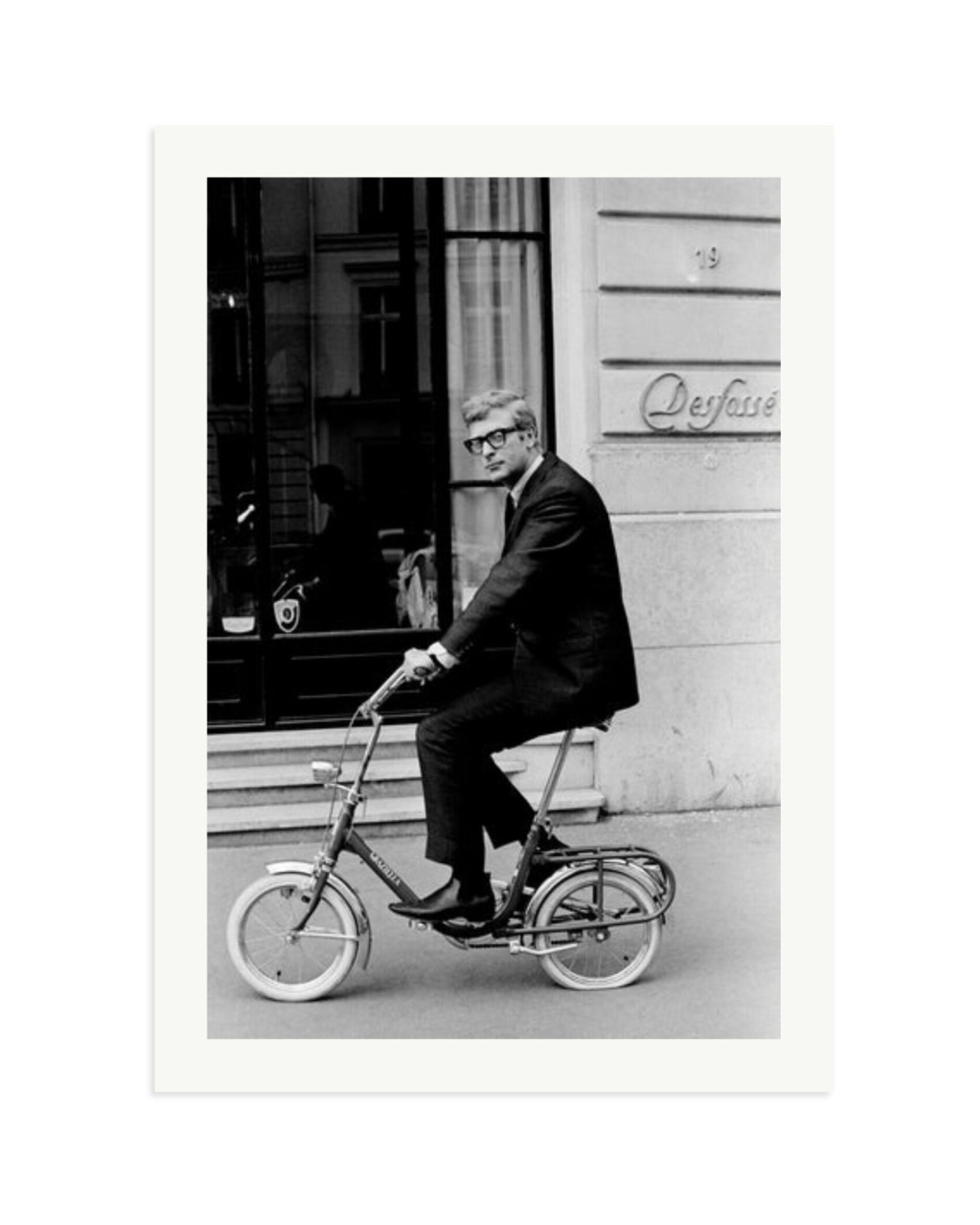 Michael Caine on His Bike Print Only / XXL
