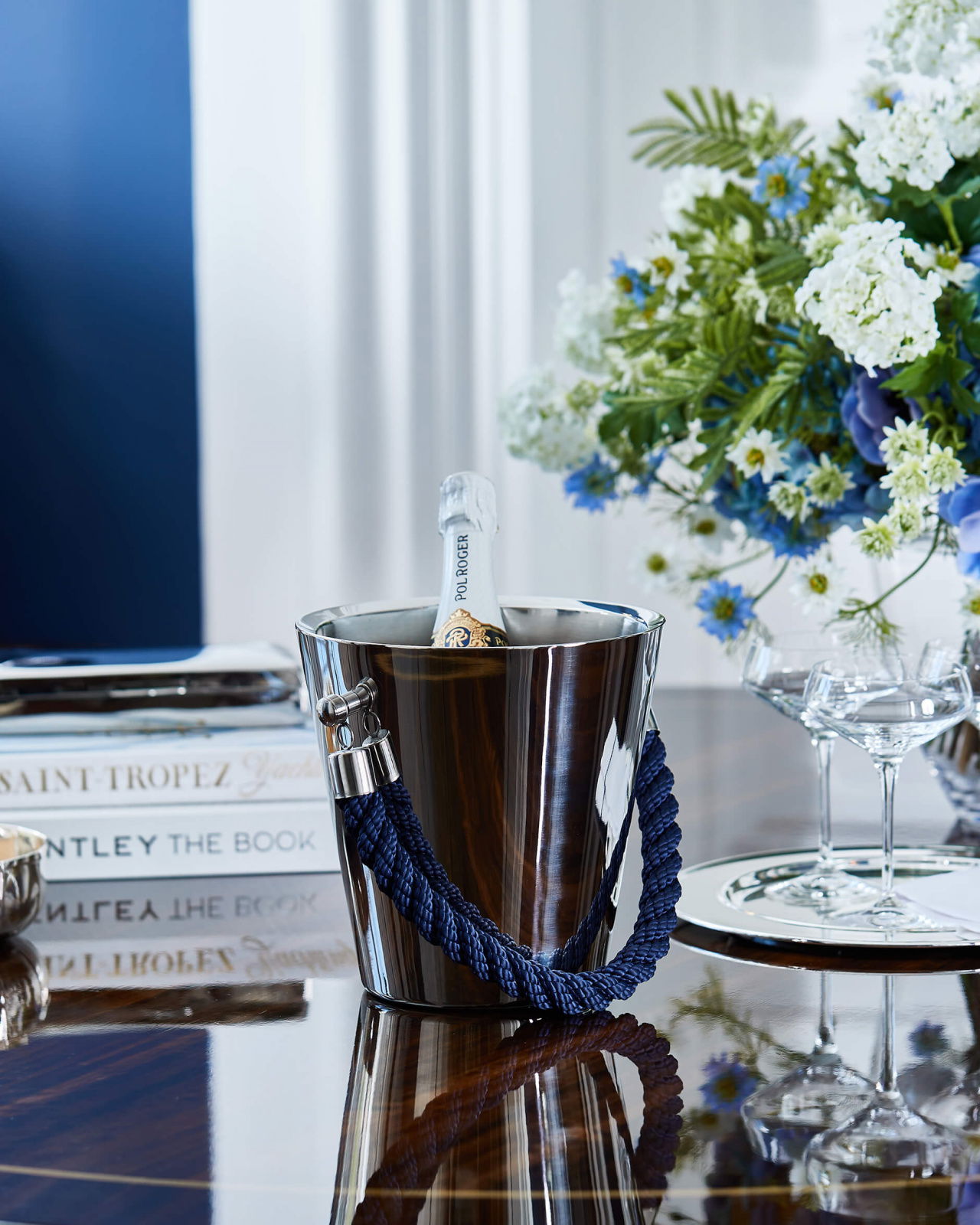 Florent champagnekylare silver
