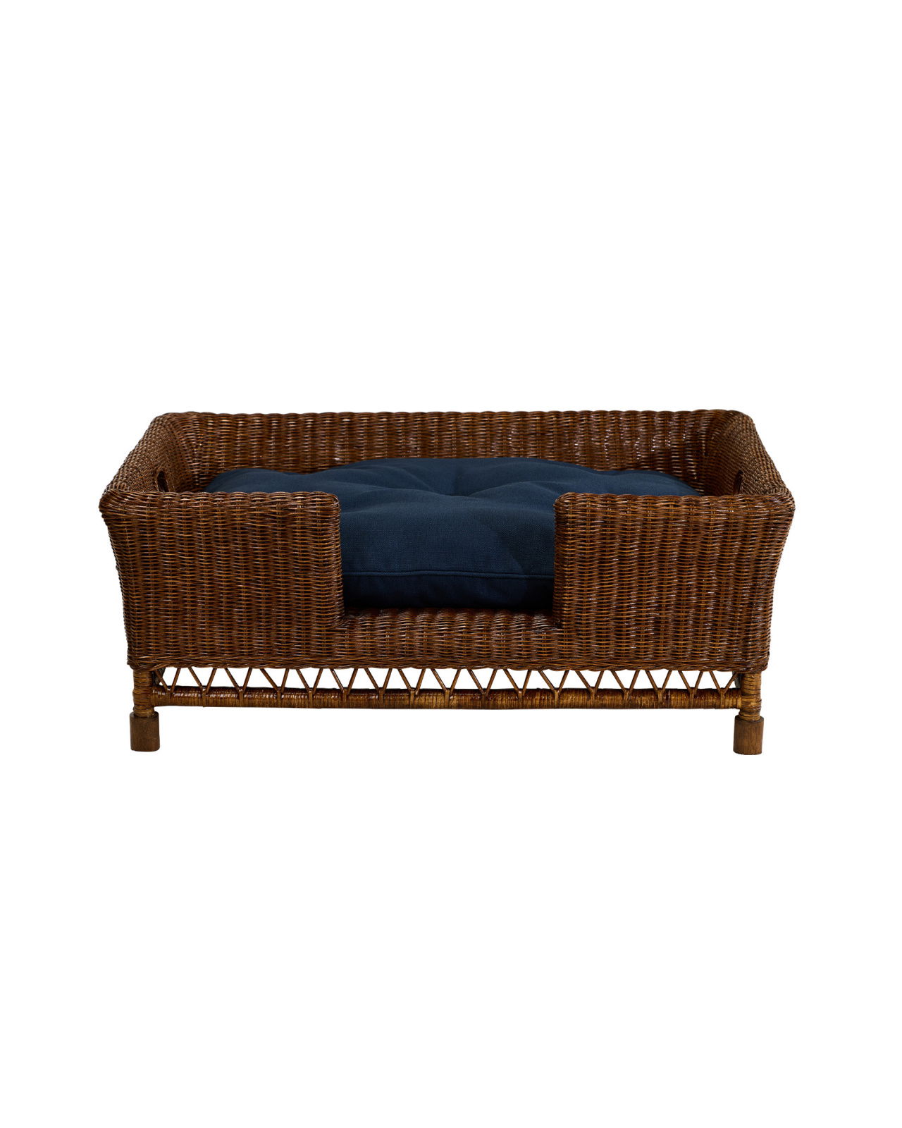 Cognac Hundebett Rattan