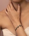 Sofia armband ivory pearl / jet
