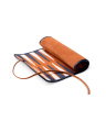 Monte Lago Backgammon Travel Set orange leather