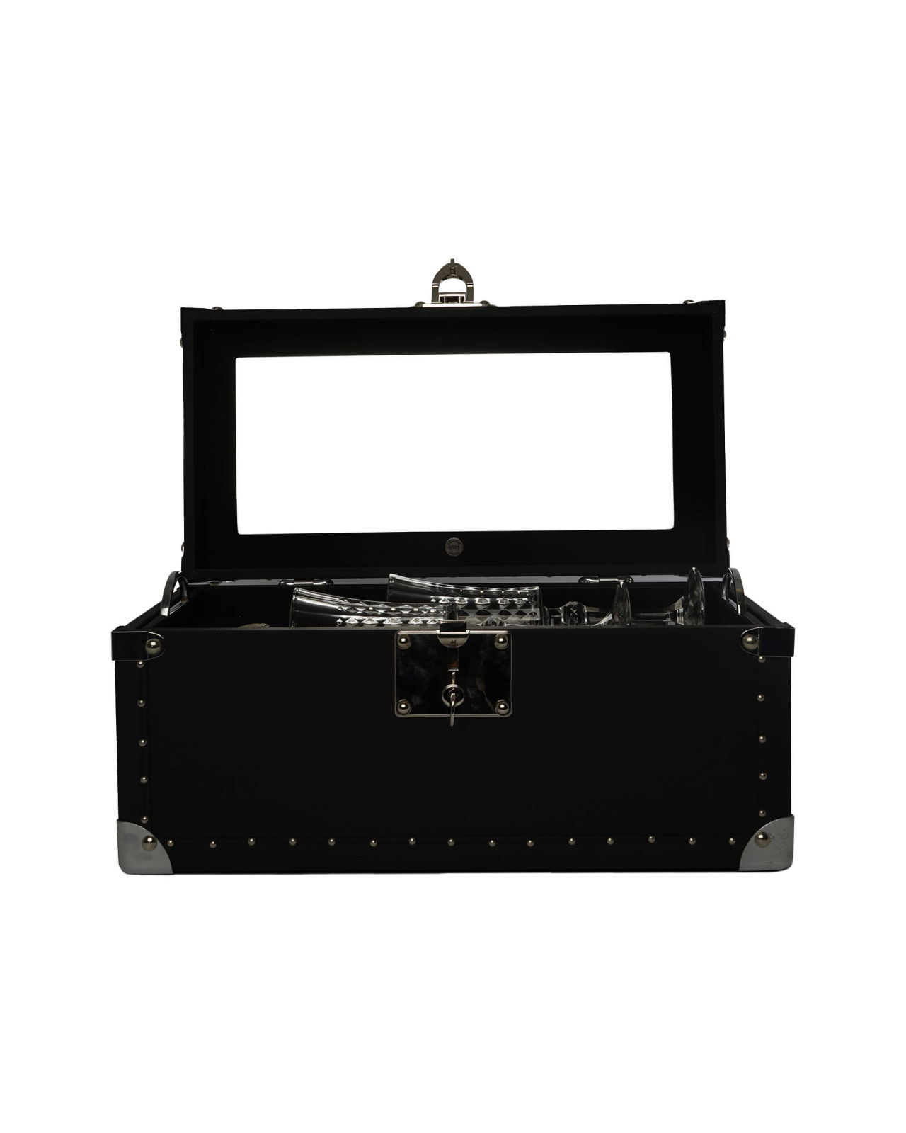 Vinglas förvaringslåda svart