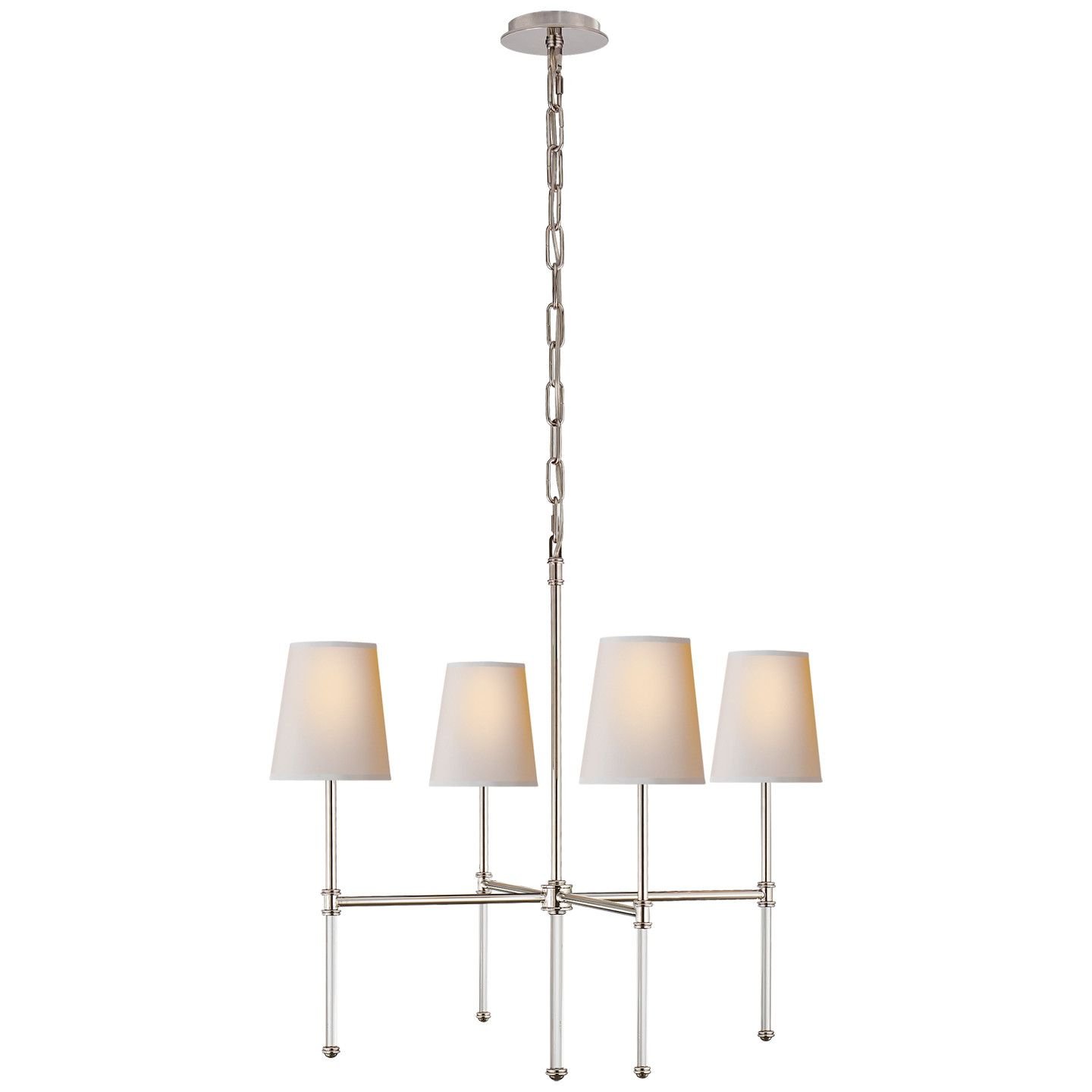 Camille Small Chandelier Polished Nickel