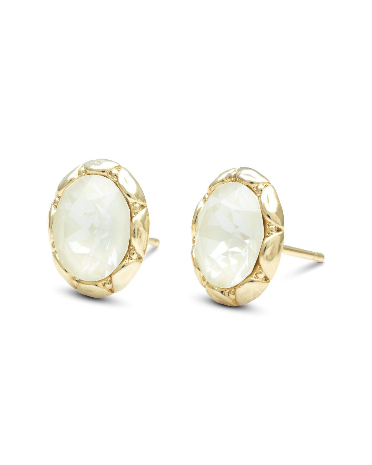 Miss Victoria -korvakorut, white linen gold