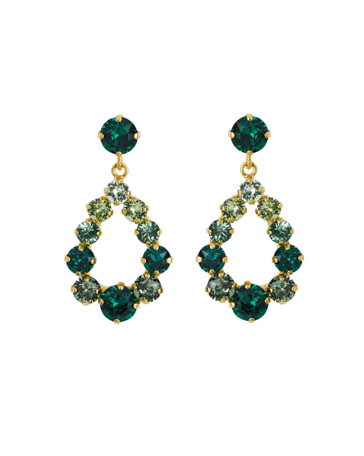 Mini Delia Earrings Green Combo