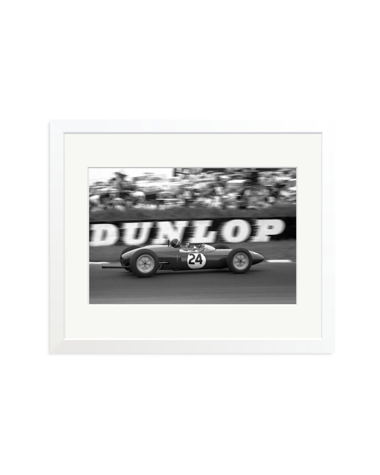 Jim Clark in a Lotus 21 White / Medium