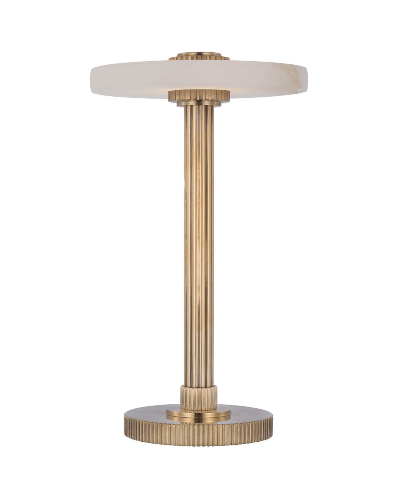 Aran 9" Rechargeable Accent Lamp Hand-Rubbed Antique Brass