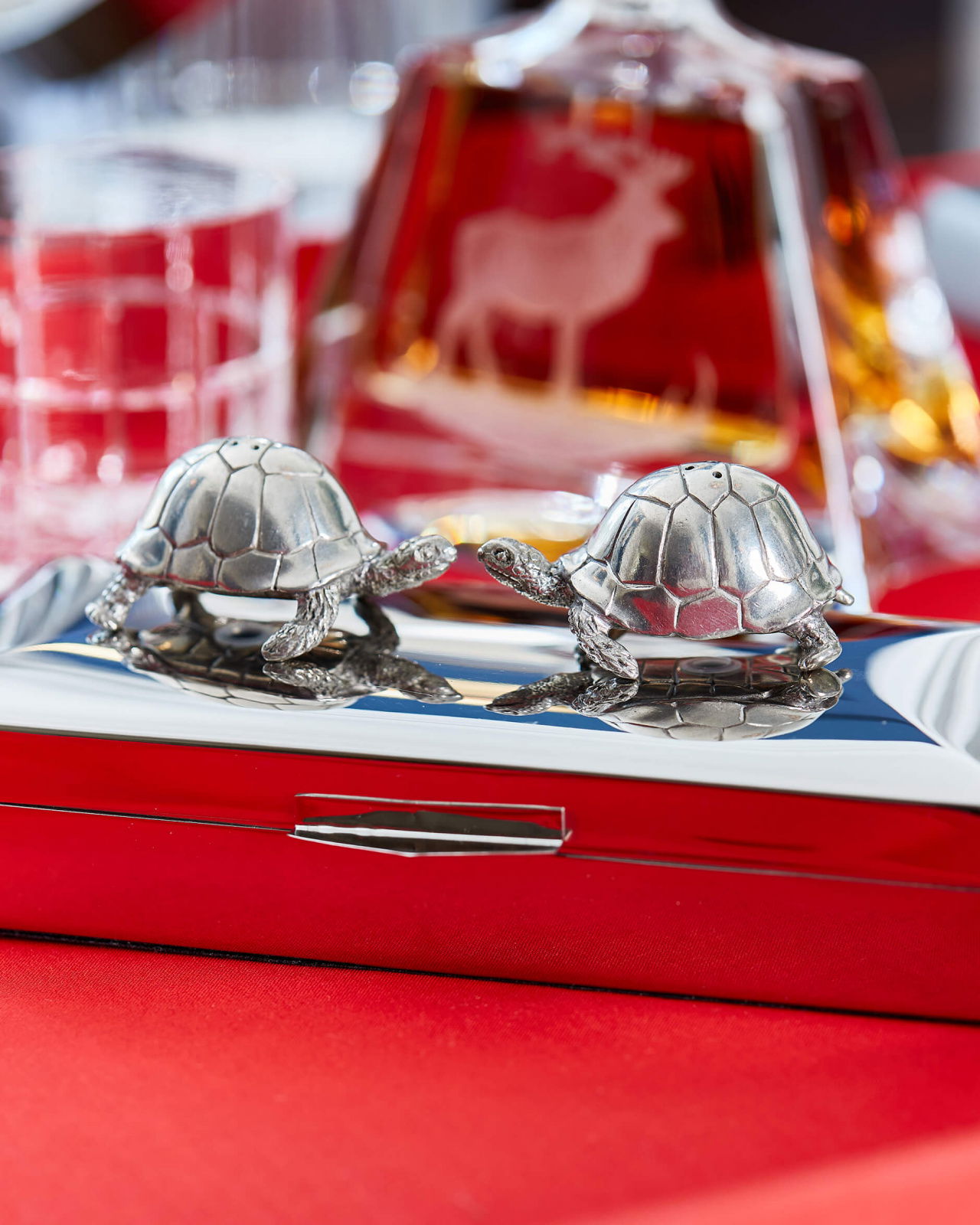 Skildpadde salt- og pebersæt tin