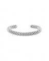 Rope Bangle bracelet rhodium