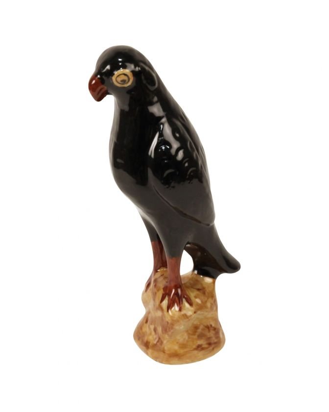 Papegøyeskulptur svart