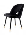 Cliff Dining Chairs Roche Black Velvet Set of 2