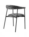 Julio Dining Chair Bouclé Sonata Black 2-set