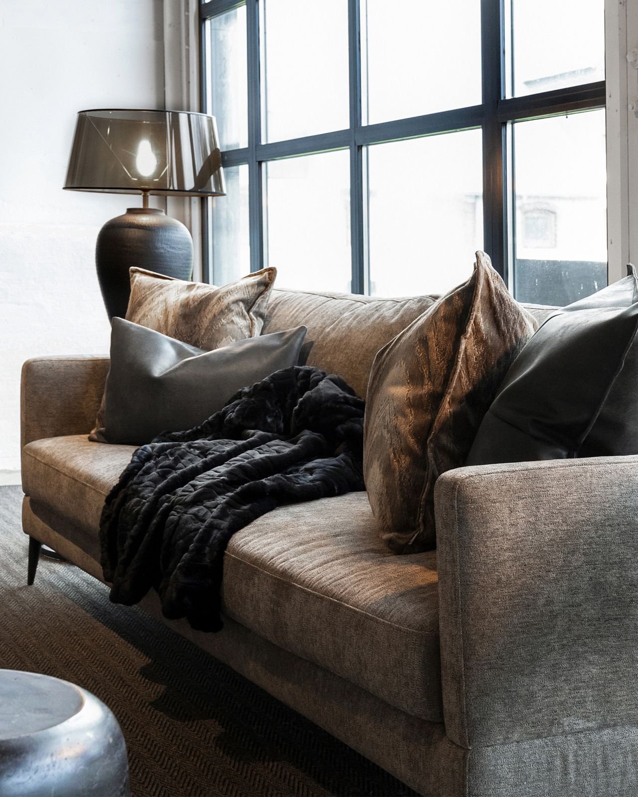 Andorra soffa 3-sits grå