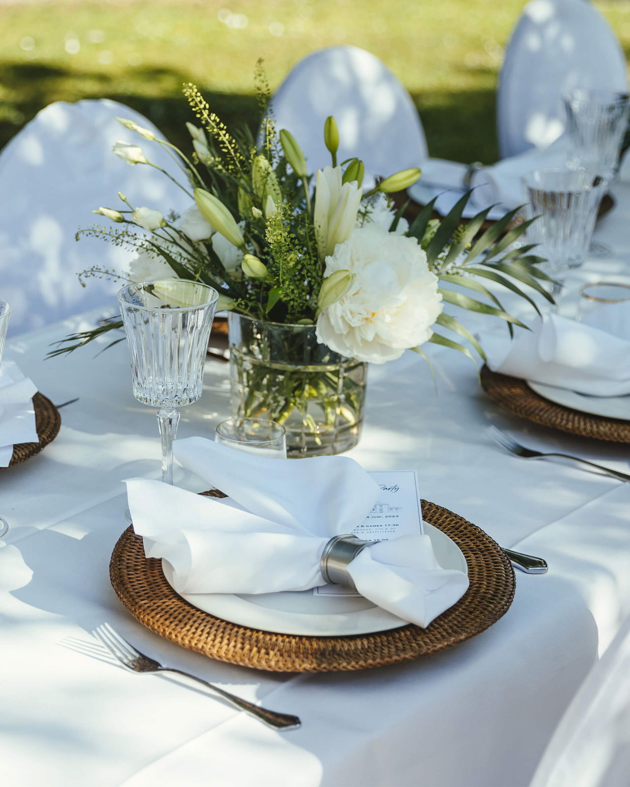 Antique tallriksunderlägg rotting 4-pack