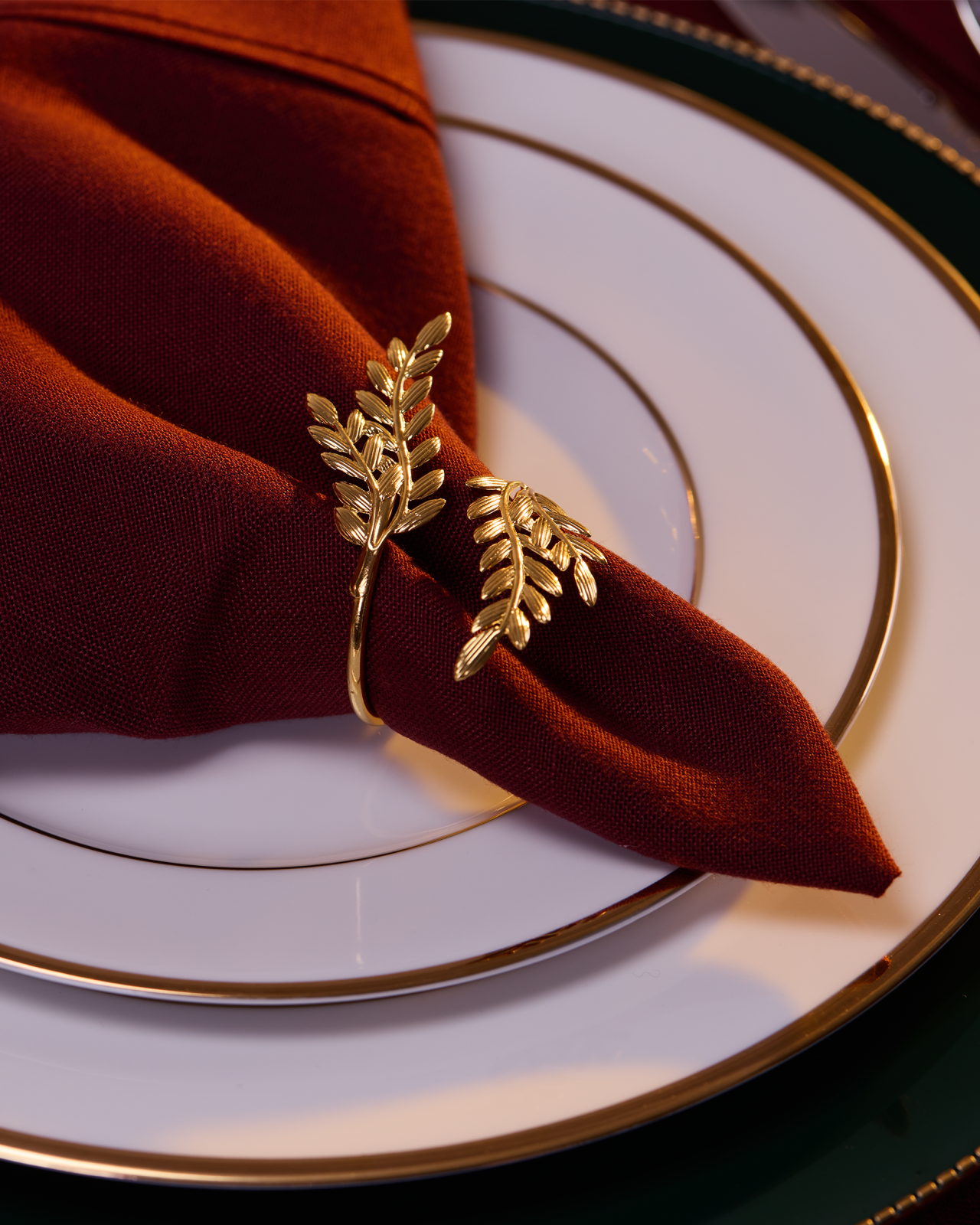 Clementina Napkin Rings Gold 4-pack