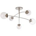 Prescott Medium Mobile Chandelier Polished Nickel/Clear Glass