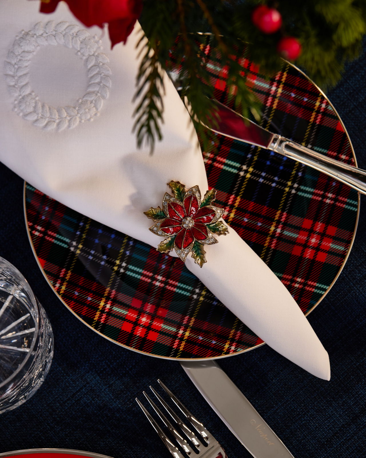 Natalia Poinsettia Napkin Ring