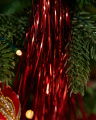 Lametta Glitter Ornament Burgundy