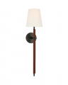 Bryant Large Wrapped Tail Sconce Bronze/Saddle Leather