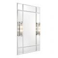 Beaumont Mirror with Lamps Nickel