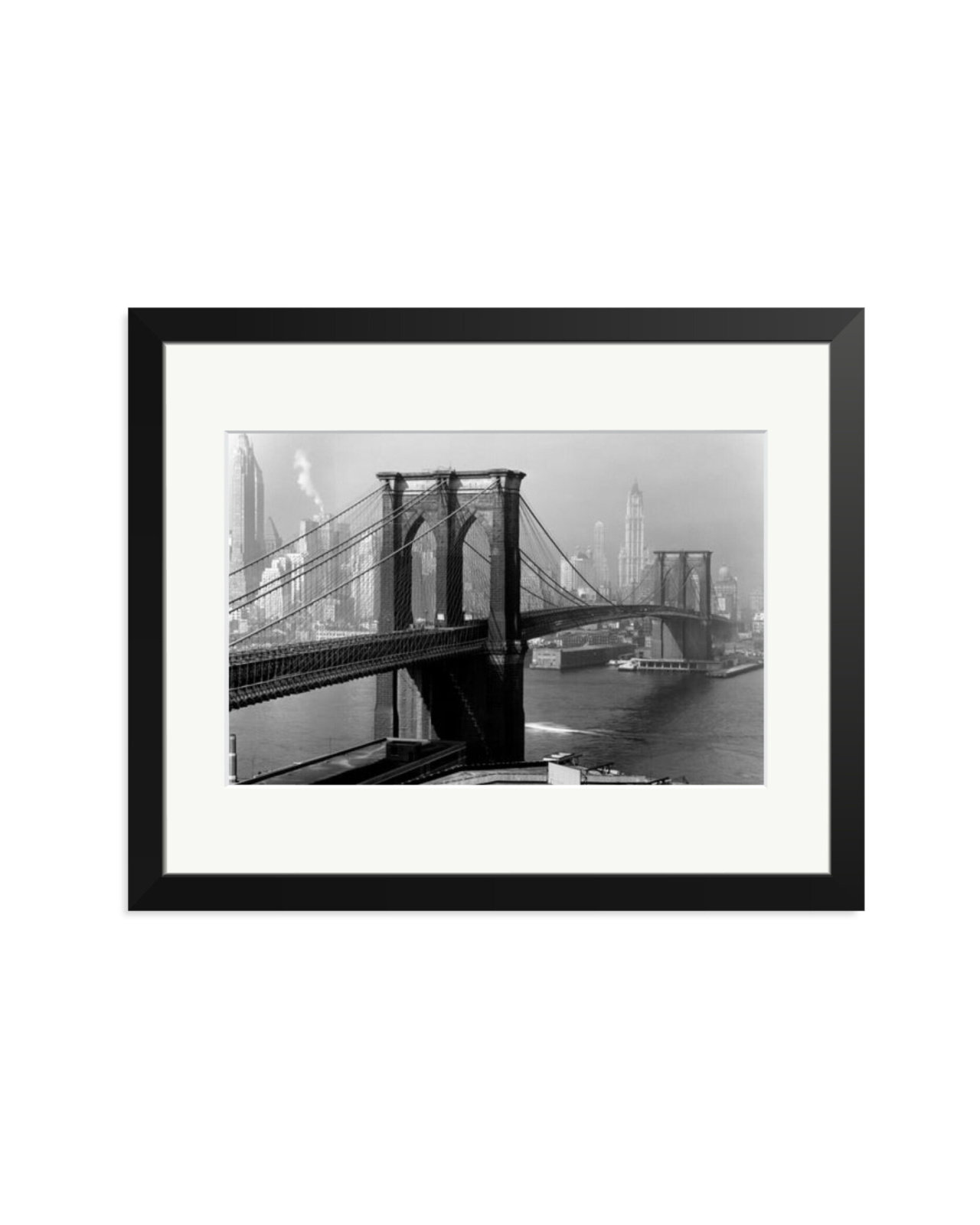 Brooklyn Bridge by Day Black / Medium