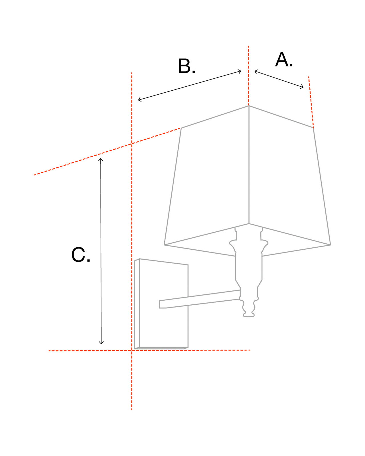 Cascade wall lamp nickel OUTLET