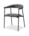 Julio Dining Chair Bouclé Sonata Black 2-set