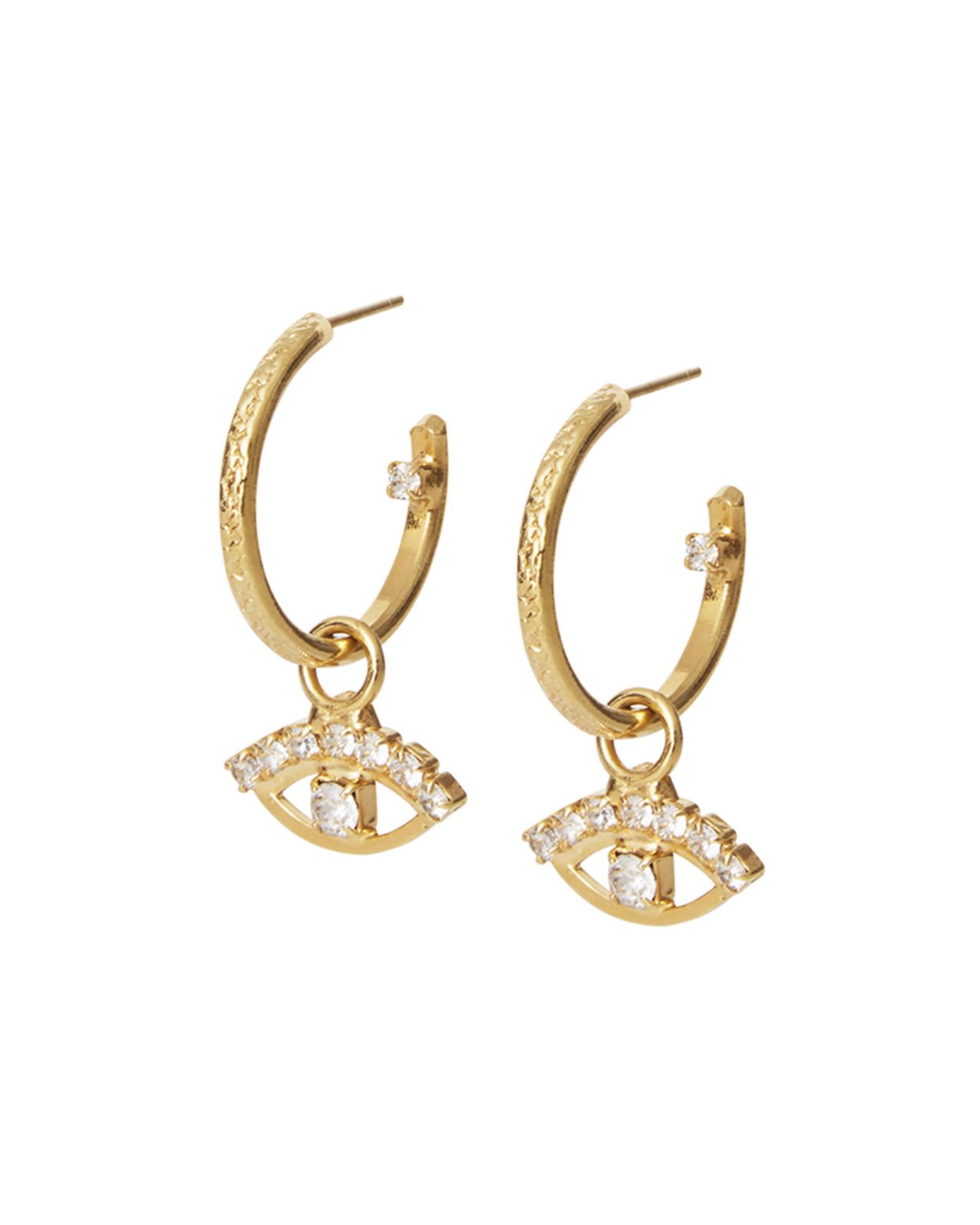 Petite Greek Eye earrings crystal