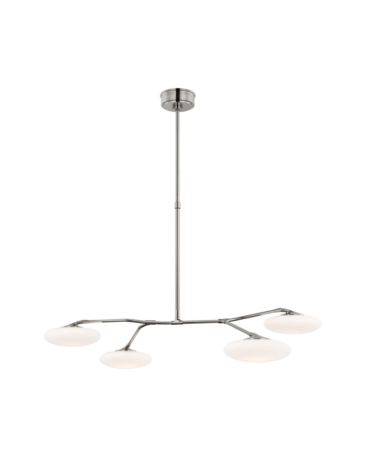 Brindille Four Light Chandelier Polished Nickel