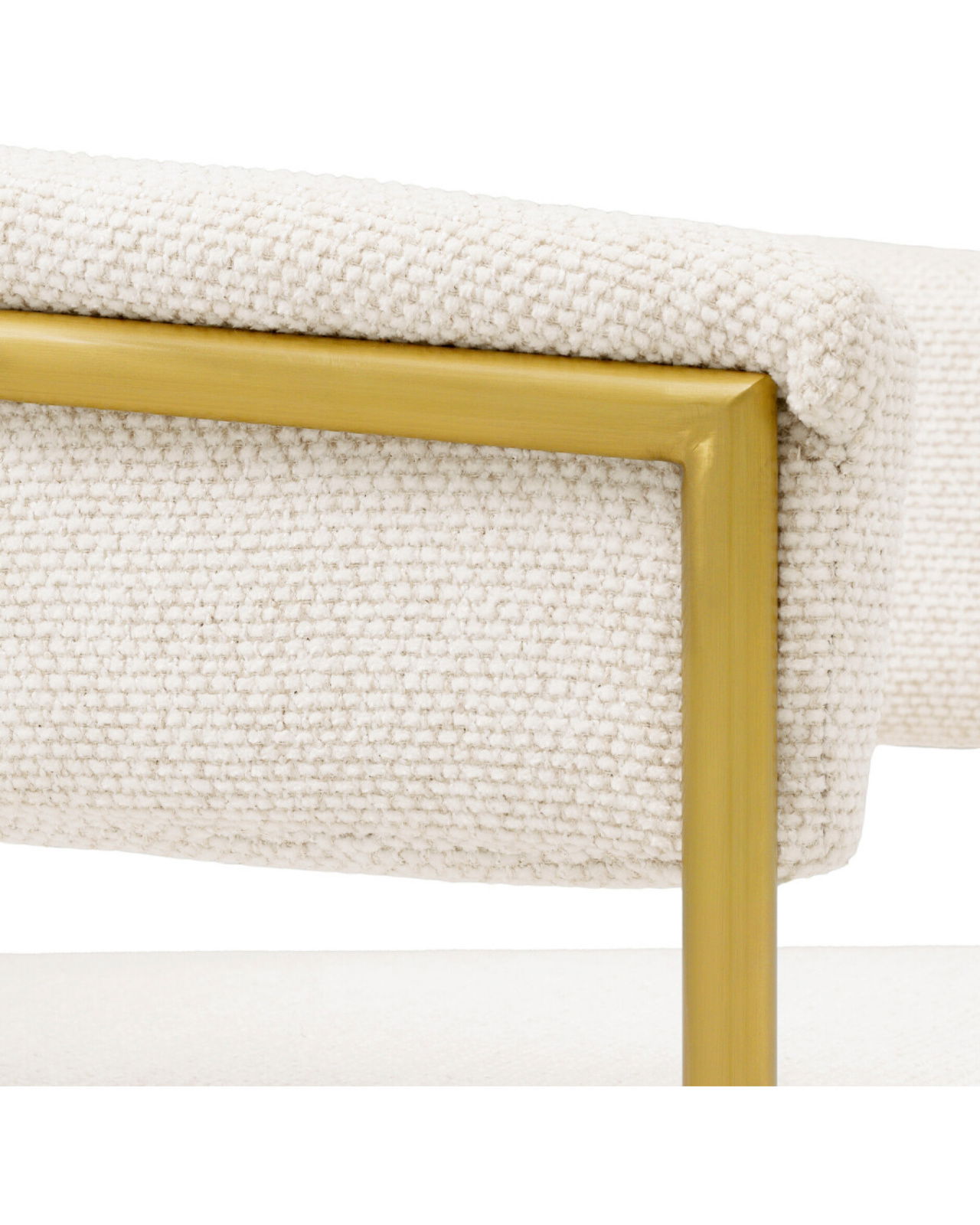 Gainsley eetkamerstoel off-white/messing