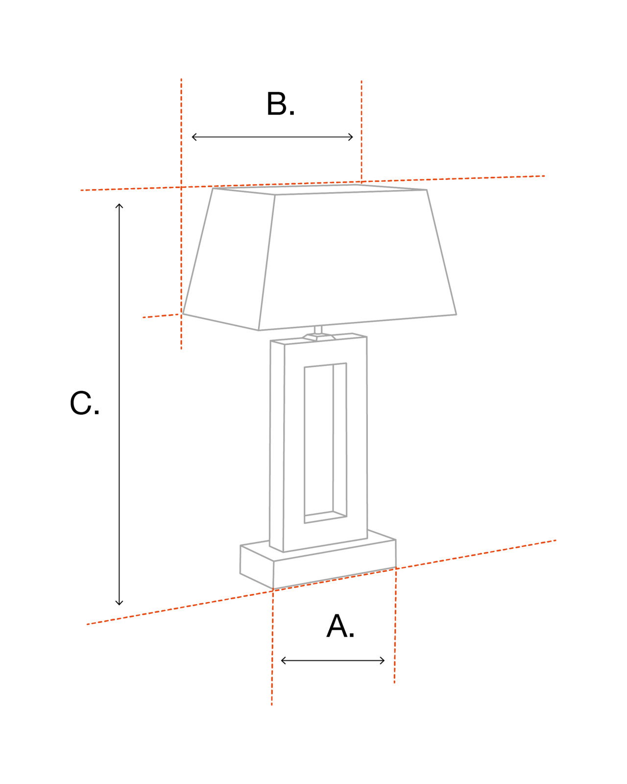 Amber Table Lamp Brass