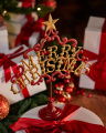 Merry Christmas Decoration Red/Gold