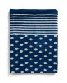 Indigo drop tablecloth blue